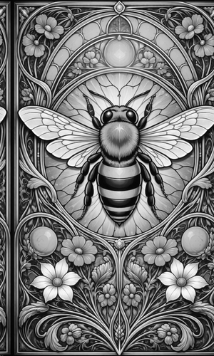 Bee Art Nouveau