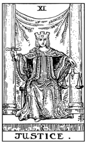 XI Justice Tarot Card