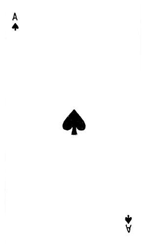 Ace of Spades - McKinney Bros Transparent Desk 1888