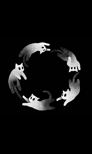 Dark Ghost Kitty Spiral