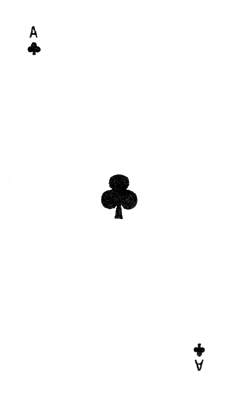Ace of Clubs - McKinney Bros Transparent Deck 1888