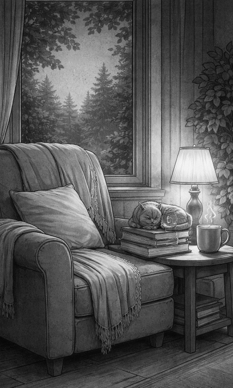Reading Nook at Dusk