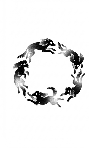 Light Ghost Saluki Spiral