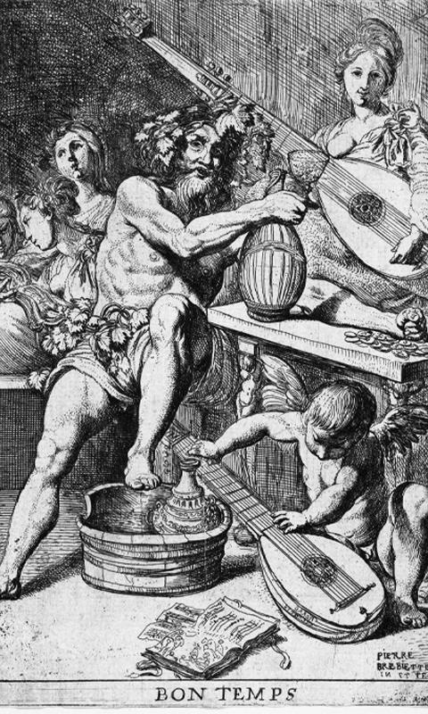 Bon Temps Pierre Brebriette Etching 17th Century