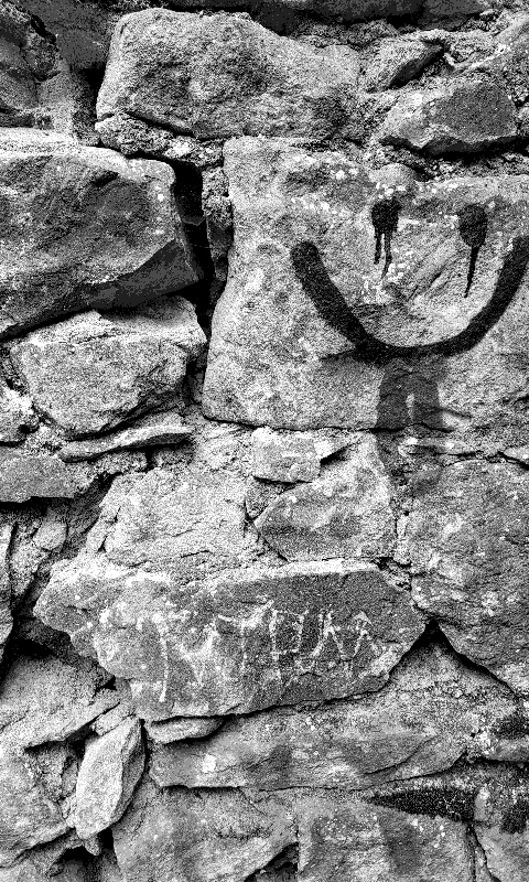 Graffiti on stone
