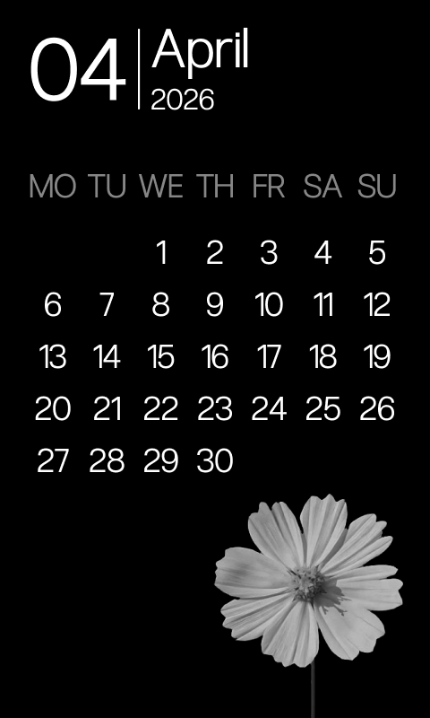 Calendar | April 2026 | image-dark