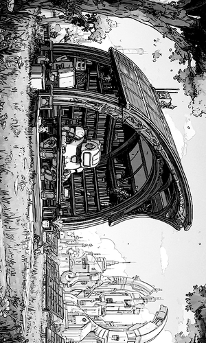 Solarpunk Library (Landscape)