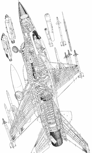 F16 Schematic wireframe