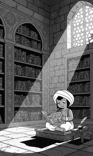 Sinbad in a library / 1001 nights