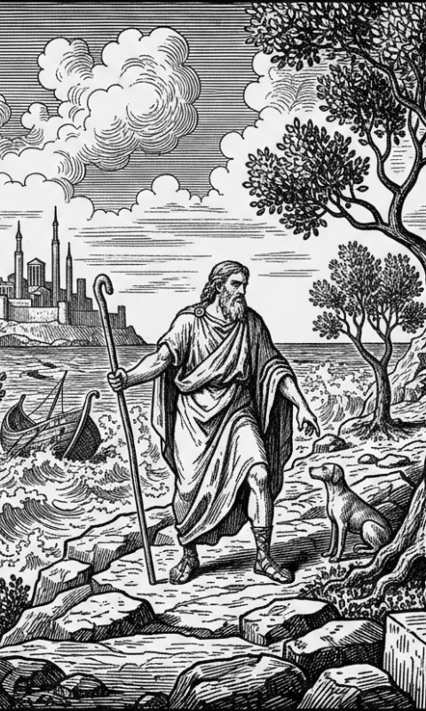 Odysseus returns home